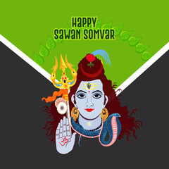 Happy Sawan Somvar Greeting Card