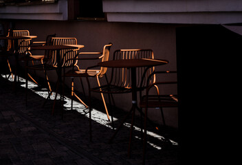 elegant street cafe