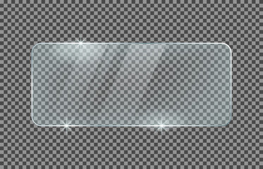 Glass plate isolated on a transparent background