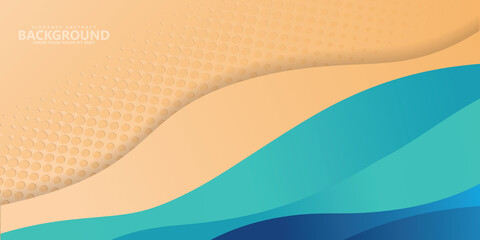 Abstract background with wave style and dynamic colorful effect