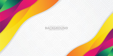 Abstract background with wave style and dynamic colorful effect