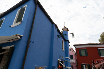 architectural panorama of the colors of Burano