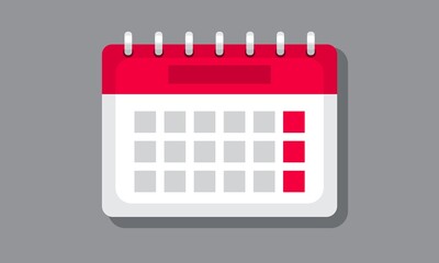 Calendar event icon Schedule, date, day, plan, symbol concept. design element, Vector illustration isolated