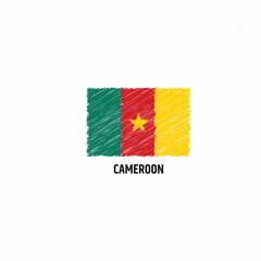Cameroon flag template flat vector illustration