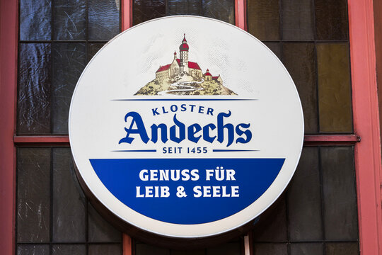 wiesbaden,hesse /germany - 16 07 2022: a sign of the german kloster andechs monastery