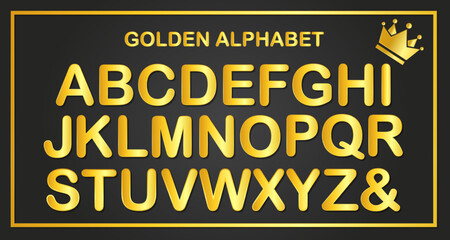 LUXURY golden alphabet