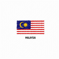 Malaysia flag template flat vector illustration