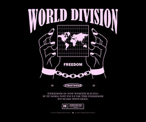 World division t shirt design, vector graphic, typographic poster or tshirts street wear and Urban style