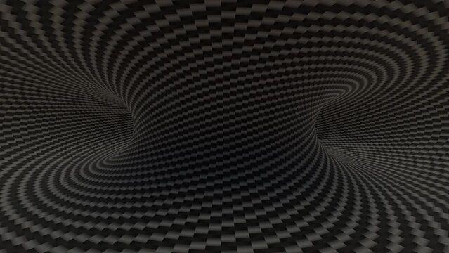 Carbon fiber hypnotic optical illusion seamless animation