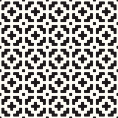 Fototapeta premium Vector Geometric Seamless Monochrome Pattern