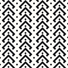 Vector Geometric Seamless Monochrome Pattern