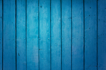 Naklejka premium wooden wall, blue background
