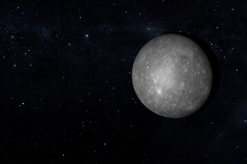 Fototapeta premium Mercury is one of the planets in the solar system. 3d illustration