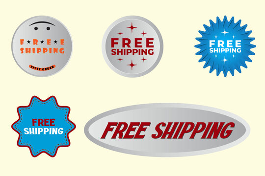Free shipping icon vector | Free delivery service logo badge and Advertisement Label