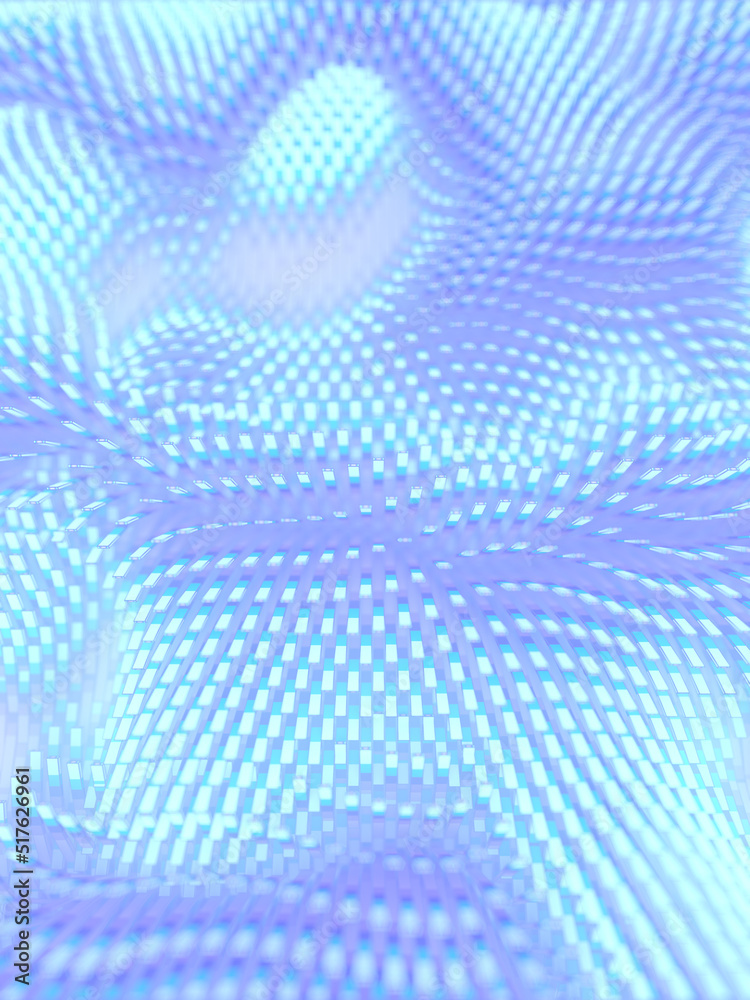 Poster Geometric rectangular shapes with a trendy gradient. Design element. 3d rendering digital illustration
