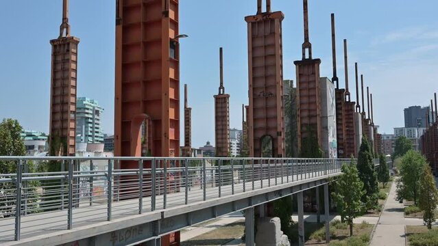 Industrial archeology in the Dora park in Turin