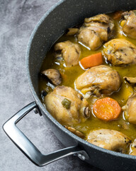 Stewed chicken pot with carrot
