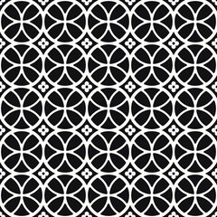 Vector Geometric Seamless Monochrome Pattern