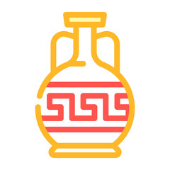 medieval amphora color icon vector. medieval amphora sign. isolated symbol illustration