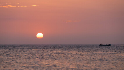 sunset on the sea