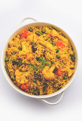 Tahri, tehri, tehiri or tahari is an Indian one pot meal made using mixed Vegetables and Rice