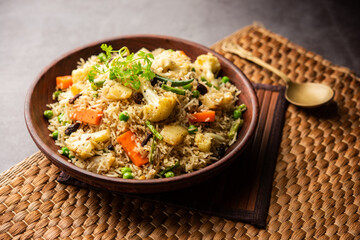 Tahri, tehri, tehiri or tahari is an Indian one pot meal made using mixed Vegetables and Rice