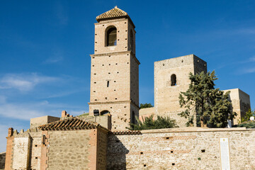 Fototapeta na wymiar Castillo de Álora, siglo X, Cerro de Las Torres. monumento nacional , Álora, Malaga, Andalucia, Spain