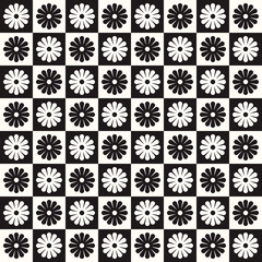 Vector Geometric Seamless Monochrome Pattern
