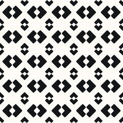 Vector Geometric Seamless Monochrome Pattern