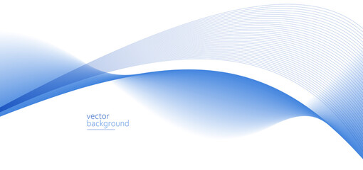 Smooth flow of wavy shape with gradient vector abstract background, light blue design curve line energy motion, relaxing music sound or technology.