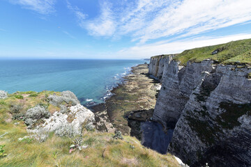 Frankreich - Étretat - Steilküste - Aussichtspunkt am Porte d'Amont