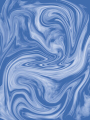Colorful abstract background. Dynamic waves, swirl. Blue and white
