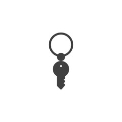 Key with keyring vector icon