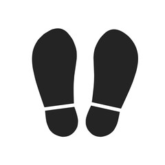 Footprint vector icon with simple design