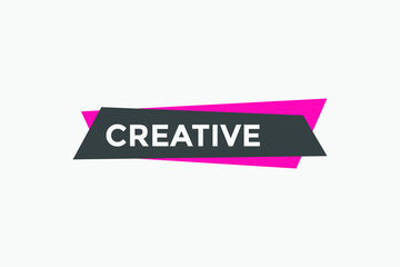 Creative text symbol. Creative text web template Vector Illustration. 
