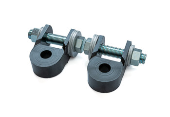 Rear shock absorber height extender universal for electric bike isolated on white background,...