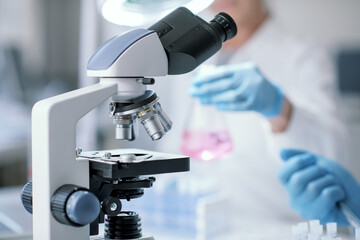 Scientists working in the medical laboratory