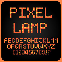8-bit pixel alphabet. Modern stylish fonts or letters types for titles or titles such as posters, layout design, games, websites or print.