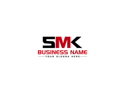 Premium SMK Logo Letter, Creative SM s m k Logo Icon Vector With Colorful Three Letter Image Design For All Kind Of Use