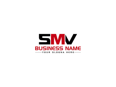 Premium SMV Logo Letter, Creative SM s m v Logo Icon Vector With Colorful Three Letter Image Design For All Kind Of Use
