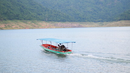Fototapeta premium boat on the river