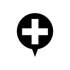 Obraz premium Plus icon isolated on white background