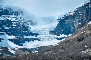 Athabasca Glacier. Columbia Icefield. Icefields Parkway. Canadian Rockies. Jasper National Park,  Alberta, Canada
