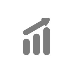 Bar chart icon on white background