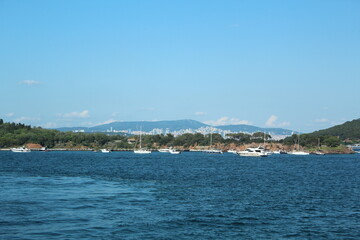 Fototapeta premium Various landscapes and city views from the Prince Islands of Istanbul