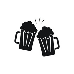 beer icon in trendy flat design