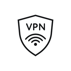 VPN icon. web security symbol. privacy data protection.