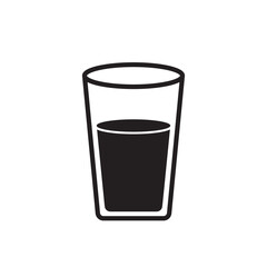 glass of water icon in trendy flat style