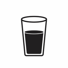 glass of water icon in trendy flat style