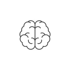 Brain icon isolated on white background